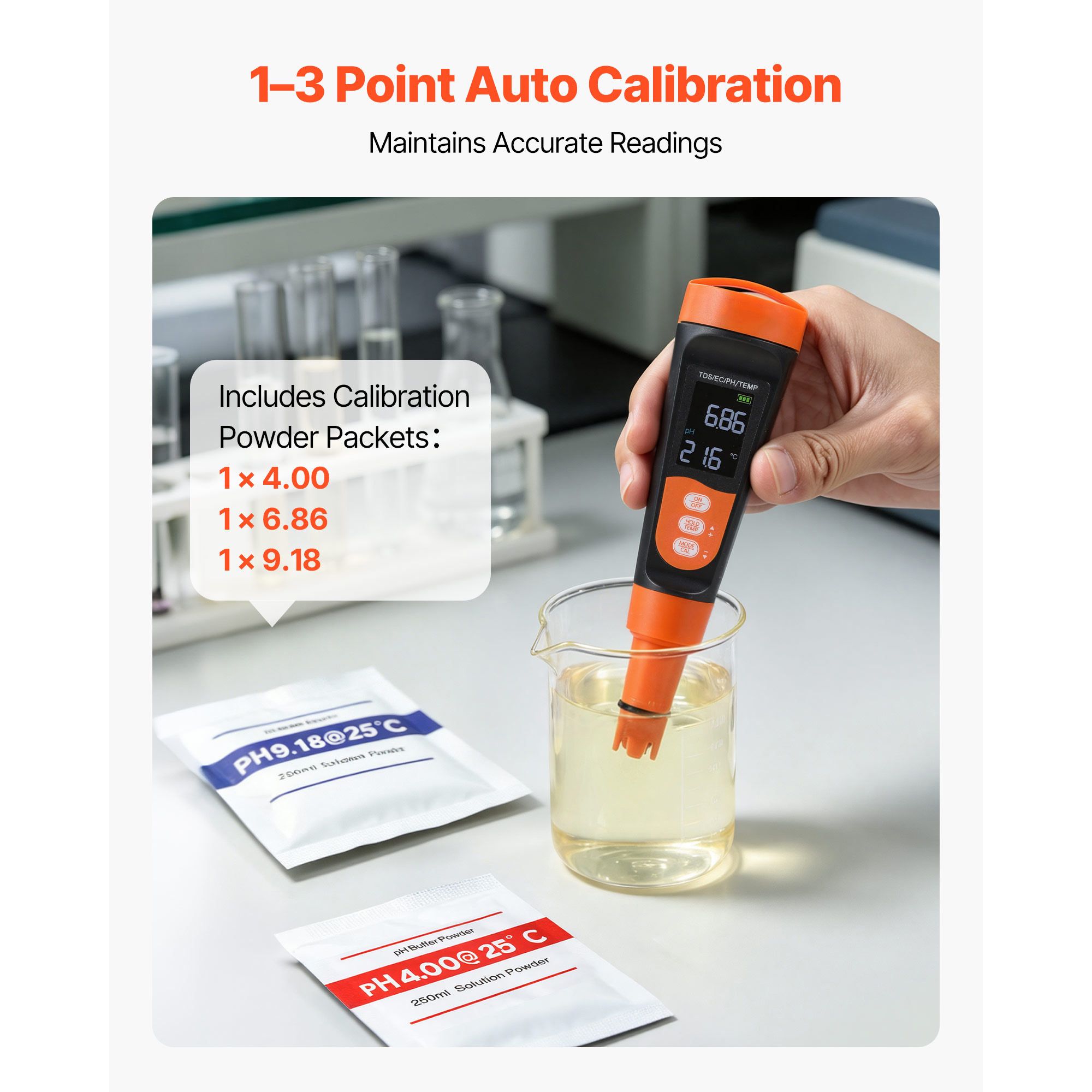Water Testing Kit - pH Meter, Accurate pH/EC (Conductivity)/TDS (ppm)