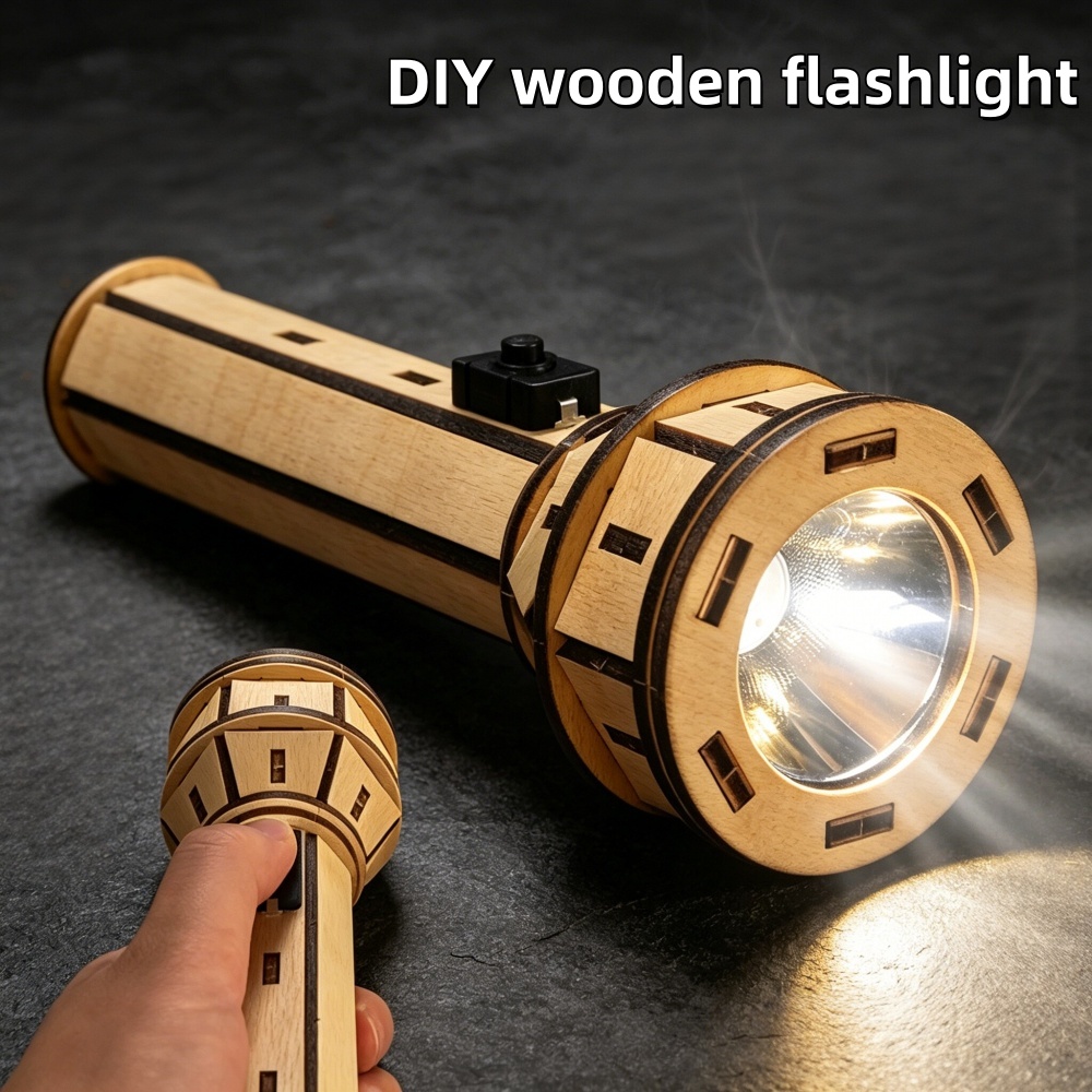 Wooden DIY Flashlight Puzzle K - đánh giá và giá Science Project Diy