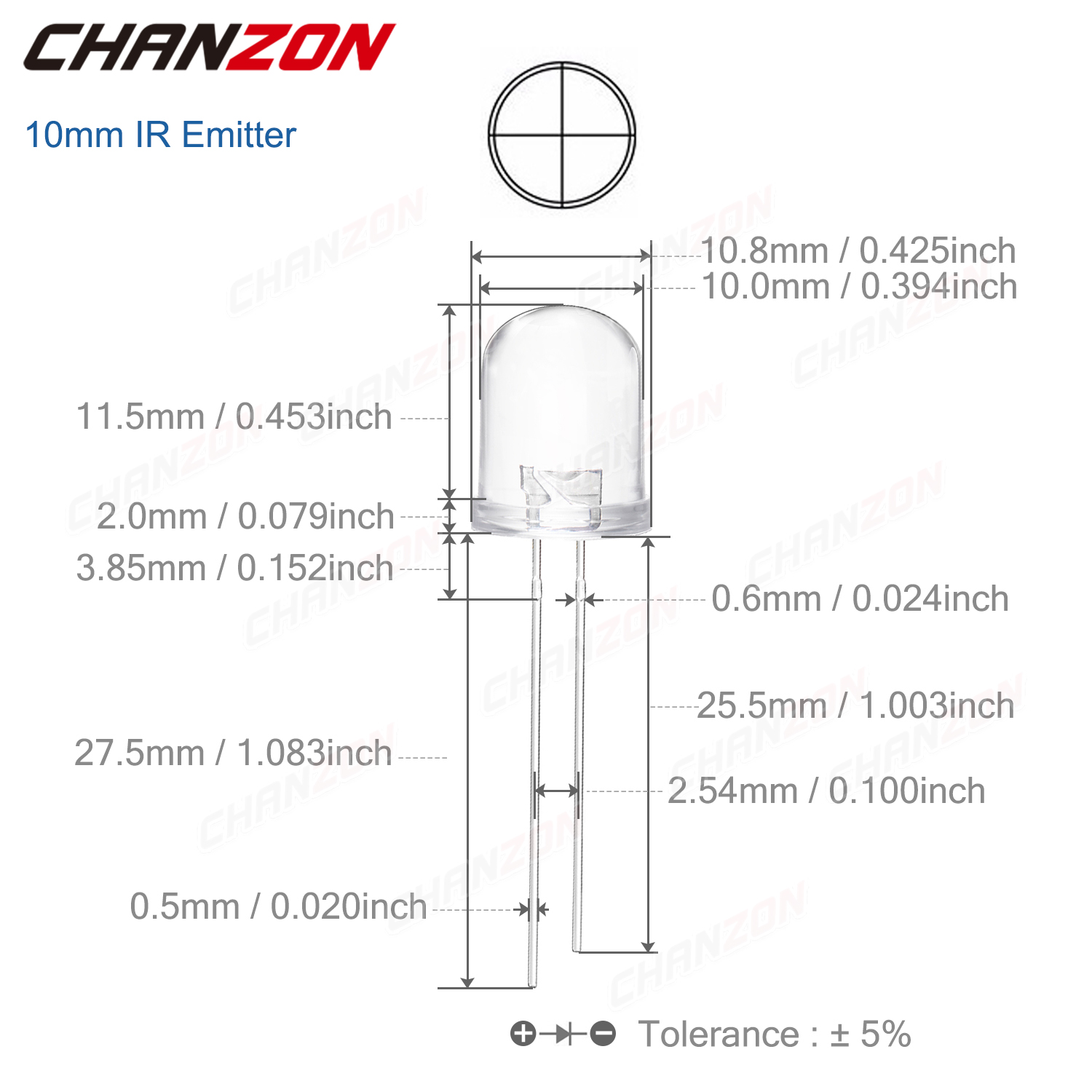 3mm 5mm 10mm IR LED Diode Tran - đánh giá và giá Science And Hobby