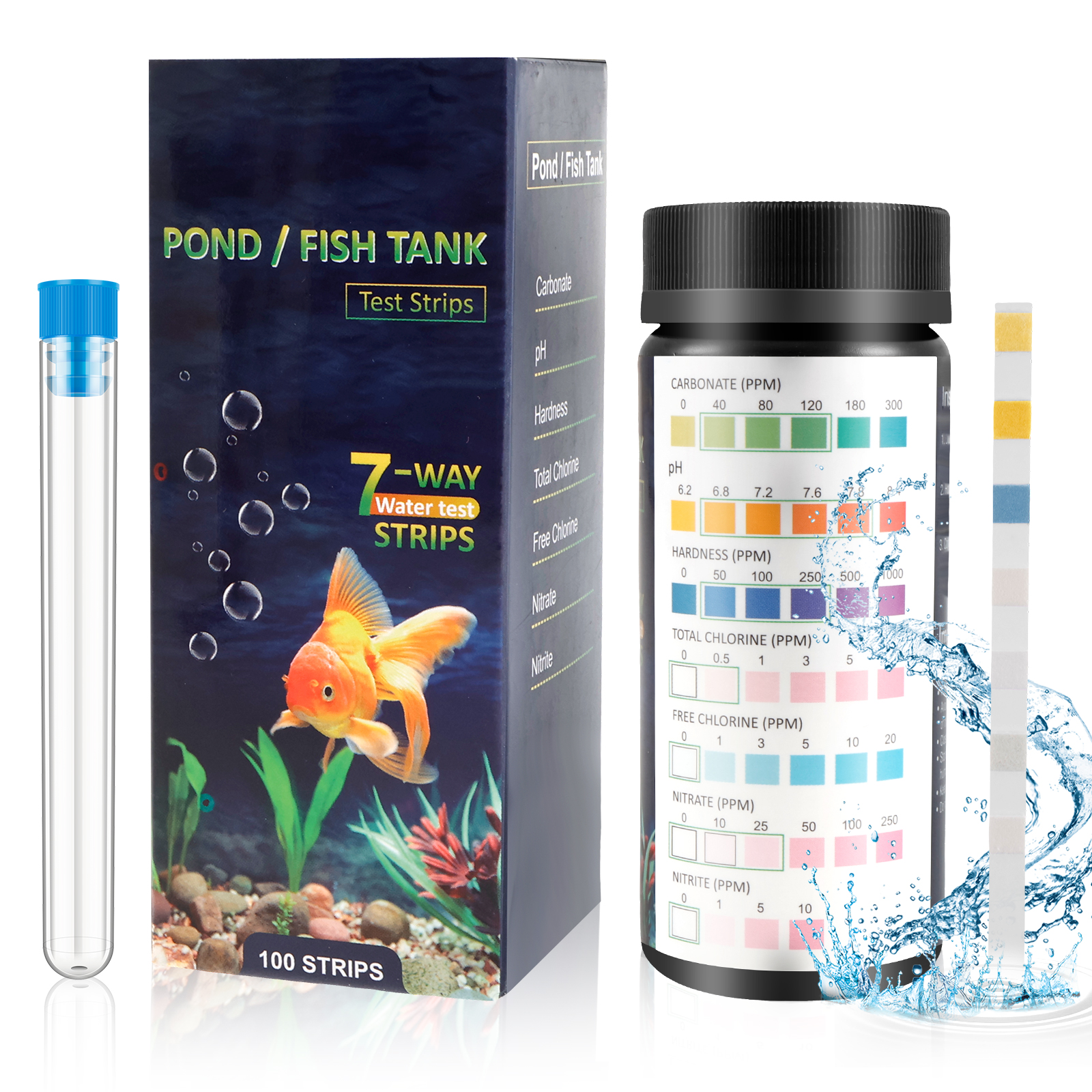 100Pcs 7 in 1 Aquarium Test St - đánh giá và giá Water Testing Kit